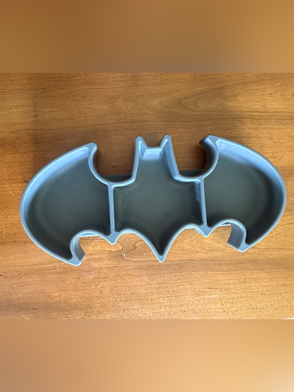 Bumkin Bat-Shaped Kid Serving Bowl in Blue Gray
